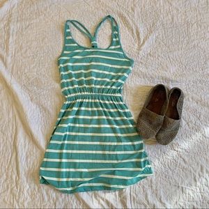 Teal Striped Dress